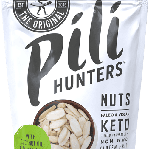 pili hunters nuts with coconut oil and salt