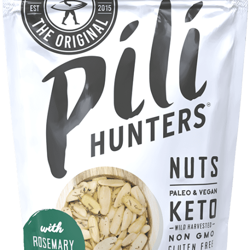 pili hunters rosemary and olive nuts front of package