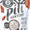 pili hunters natural unsalted nuts, front of pkg