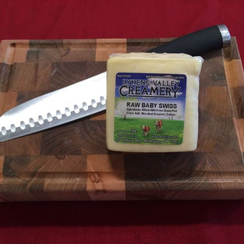 raw grass fed baby swiss cheese 105 oz